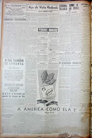 Página do jornal Unitário de setembro de 1947