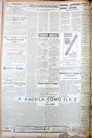Página do jornal Unitário de setembro de 1947