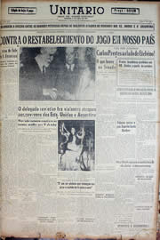 Página do jornal Unitário de setembro de 1947
