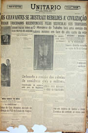 Página do jornal Unitário de setembro de 1947
