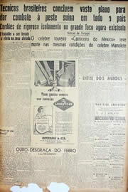 Página do jornal Unitário de setembro de 1947