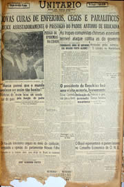 Página do jornal Unitário de outubro de 1947