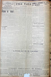 Página do jornal Unitário de outubro de 1947