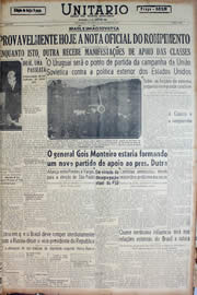 Página do jornal Unitário de outubro de 1947