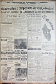 Página do jornal Unitário de outubro de 1947