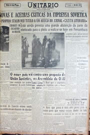 Página do jornal Unitário de outubro de 1947