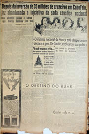 Página do jornal Unitário de novembro de 1947