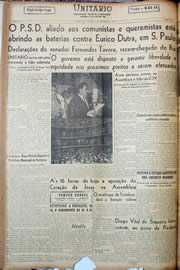 Página do jornal Unitário de novembro de 1947