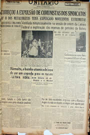 Página do jornal Unitário de novembro de 1947