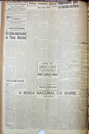 Página do jornal Unitário de novembro de 1947