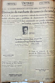 Página do jornal Unitário de novembro de 1947