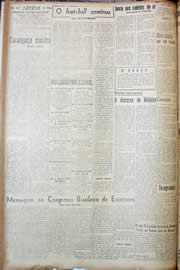 Página do jornal Unitário de novembro de 1947