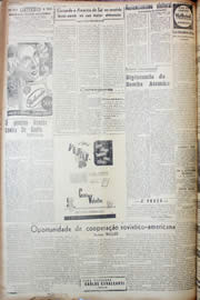 Página do jornal Unitário de novembro de 1947