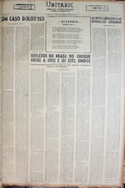 Página do jornal Unitário de novembro de 1947