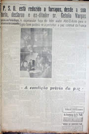 Página do jornal Unitário de novembro de 1947
