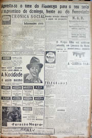 Página do jornal Unitário de novembro de 1947