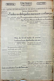 Página do jornal Unitário de novembro de 1947