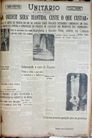 Página do jornal Unitário de novembro de 1947
