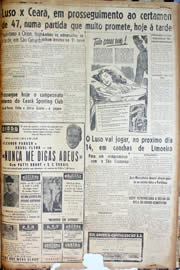 Página do jornal Unitário de novembro de 1947