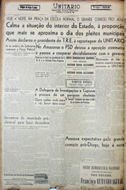 Página do jornal Unitário de dezembro de 1947