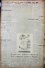Página do jornal Unitário de dezembro de 1947