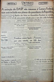 Página do jornal Unitário de dezembro de 1947