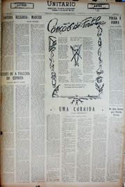 Página do jornal Unitário de dezembro de 1947