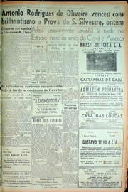 Página do jornal Unitário de janeiro de 1949