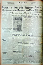 Página do jornal Unitário de janeiro de 1949