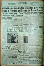 Página do jornal Unitário de fevereiro de 1949