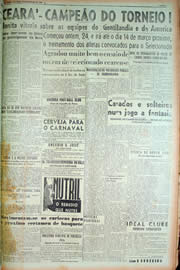 Página do jornal Unitário de fevereiro de 1949