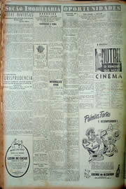 Página do jornal Unitário de março de 1949