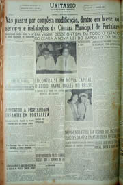 Página do jornal Unitário de março de 1949