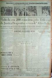 Página do jornal Unitário de março de 1949