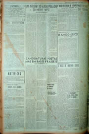Página do jornal Unitário de março de 1949