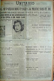 Página do jornal Unitário de março de 1949