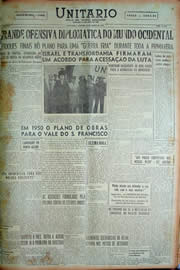 Página do jornal Unitário de março de 1949