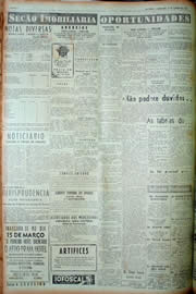 Página do jornal Unitário de março de 1949