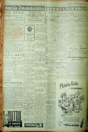 Página do jornal Unitário de abril de 1949