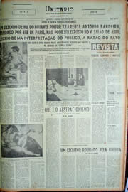 Página do jornal Unitário de abril de 1949