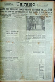 Página do jornal Unitário de abril de 1949
