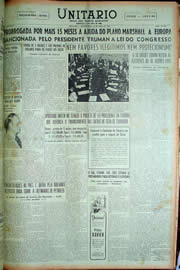 Página do jornal Unitário de abril de 1949