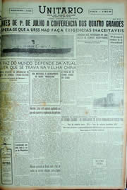 Página do jornal Unitário de abril de 1949