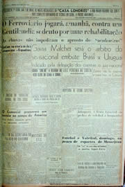 Página do jornal Unitário de abril de 1949