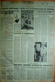 Página do jornal Unitário de maio de 1949