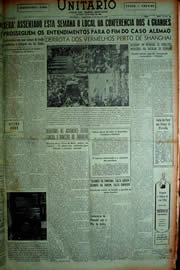 Página do jornal Unitário de maio de 1949