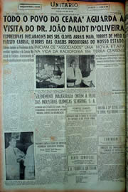 Página do jornal Unitário de maio de 1949