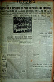 Página do jornal Unitário de maio de 1949