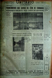 Página do jornal Unitário de maio de 1949