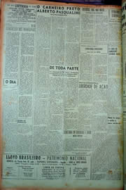 Página do jornal Unitário de maio de 1949